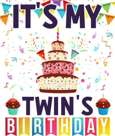 It's My twin's Birthday Cake Party Twins Matching Siblings Women's Sweatshirt