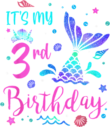 Its My 3rd Birthday Mermaid Theme Party 3 Yrs Old Doggie Tank