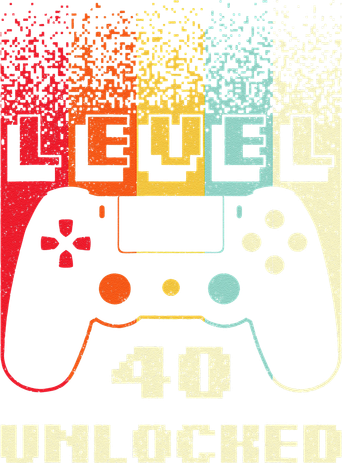 Level 40 Unlocked Funny Video Gamer Retro 40th Birthday Gift Coaster