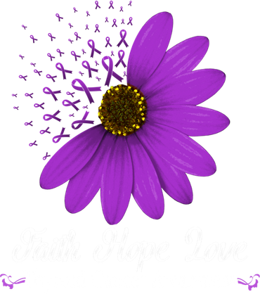Thyroid Cancer Awareness Faith Hope Love Purple Ribbon Gift Women's Hoodie