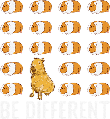 Be Different Capybaras Funny Rodent Capybara Tote Bag