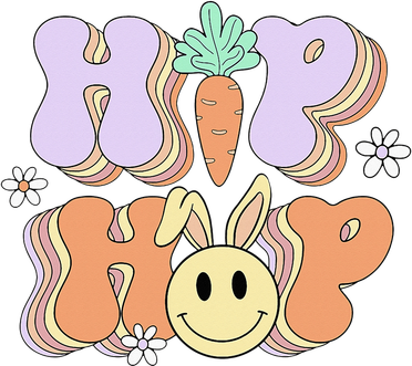 Retro Groovy Easter Day Hip Hop Cute Rabbit Bunny Carrot Women's Dry Zone Grid Polo