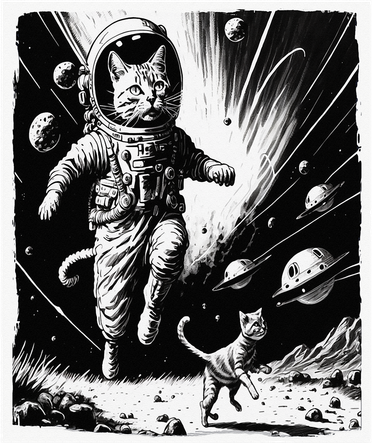 Aliens Abducting cats into Flying UFO Saucer in Cosmic Space Women's Dry Zone Grid Polo