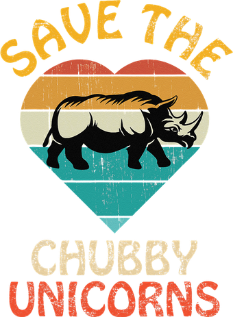 Save The Chubby Unicorns Funny Retro Vintage Rhino Unicorn Women's Tank Top