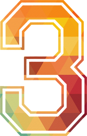 3 Lucky Number Sports Team Low Poly Year Age 3rd Birthday Button