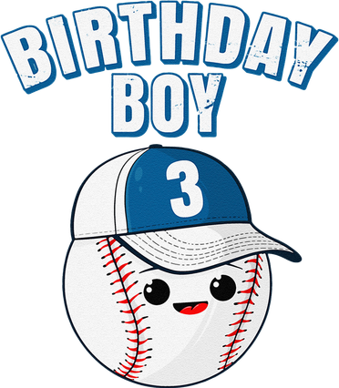 3rd Birthday Baseball Big Number Three 3 Year Old Cute Funny Gift Hat