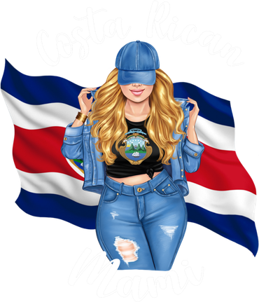 Blonde Costa Rican Mami Flag Emblem Costa Rico Queen Mom Cool Gift Doggie Tank
