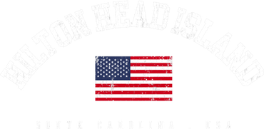 Hilton Head Island Sc Retro American Flag Usa City Name Gift Kids T-Shirt