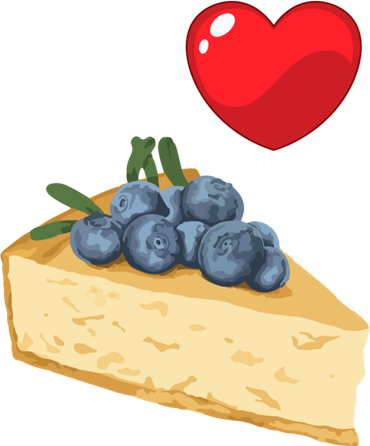 I Love Blueberry Cheesecake Lover Heart Cute Gift Button