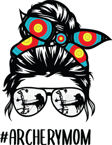 Archery Mom Life Messy Bun Hair Glasses Toddler T-Shirt