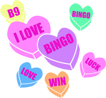 Bingo Valentine's Day Heart Cute Silhouette Drawing Great Gift Button