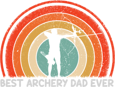 Retro Style Vintage Best Archery Dad Ever Father's Day Gift Kids T-Shirt