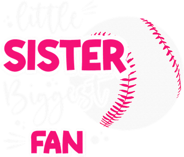 Little Sister Biggest Fan Baseball Season For Siblings Toddler T-Shirt