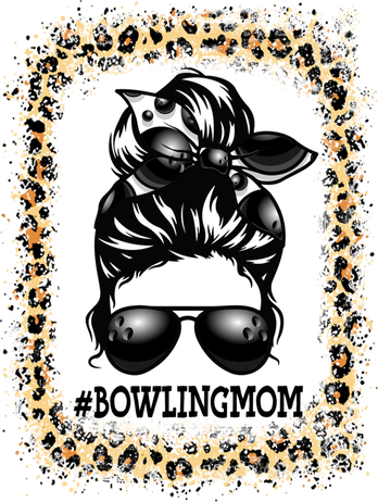 Funny Bowling Mom Messy Bun Player Mom Mother's Day Gift Women's Sweatshirt