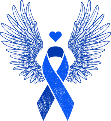 Winged Blue Ribbon Colon Cancer Awareness Gift Mousepad