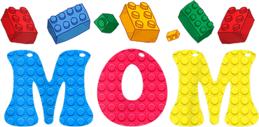 Mom Master Builder Building Bricks Blocks Family Set Parents Gift Coaster
