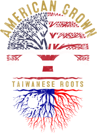 American Grown Taiwanese Roots Tree Flag Family Heritage Gift Mousepad