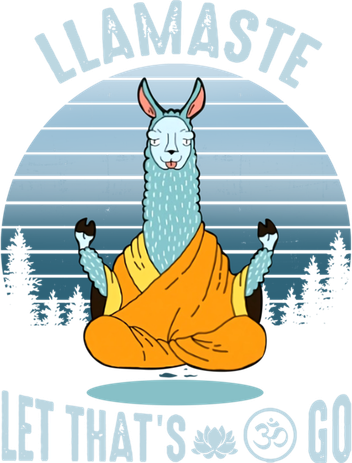 Retro Vintage Llamaste Let That Shit Go Funny Llama Alpaca Great Gift Polo