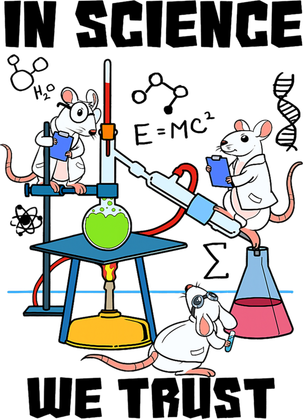 In Science We Trust Chemicals Chemist Mice Funny Laboratory Tumbler