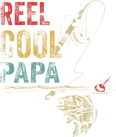Reel Cool Papa Fish Fishing Fathers Day Toddler Hoodie