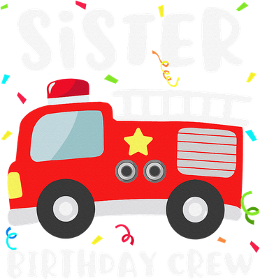 Sister Birthday Crew Fire Truck Party Firefighter Doggie Tank