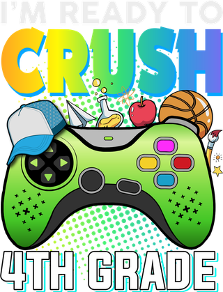 Im Ready To Crush 4th Grade Back To School Video Game Boy Gift Women's Long Sleeve Shirt