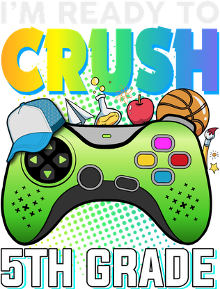 Im Ready To Crush 5th Grade Back To School Video Game Boy Gift Women's Long Sleeve Shirt