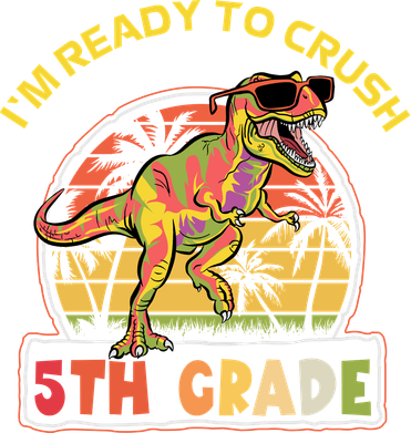 Im Ready To Crush 5th Grade Dinosaur T Rex Back To School Gift Women's T-Shirt