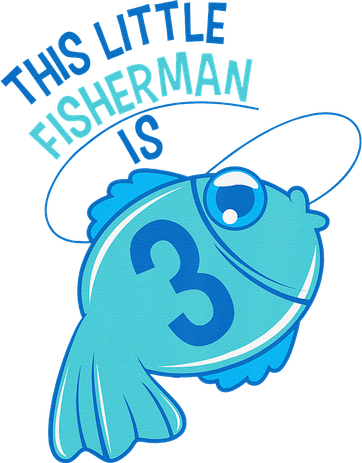 3rd Birthday Fishing Fish 3 Year Old Kids T-Shirt
