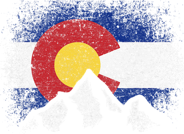 Colorado Flag Mountain Ski Winter Gift Hiker Hiking Camping Golf Towel