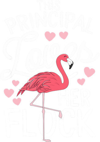 This Principal Loves Her Flock Flamingo Teacher School Gift Women's Hoodie