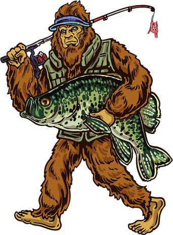 Crappie Fishing Bigfoot Panfishing Fishermen Santa Hat