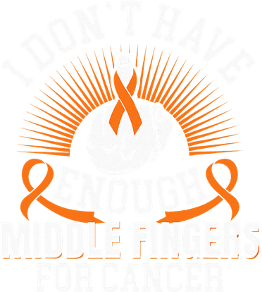 I Don't Have Enough Middle Fingers for Kidney Cancer Orange Ornament