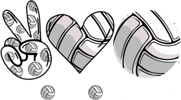 Peace Love Volleyball Funny Mommy Dad Son Daughter Gift Kids T-Shirt