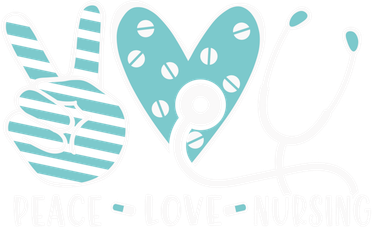 Peace Love Nursing Phonendoscope Heart Funny Nurse Medical Great Gift Button