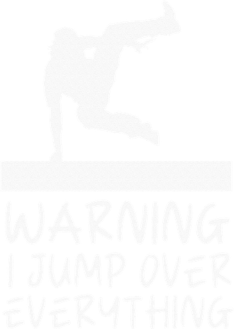 Funny Warning Jump Over Everything Parkour Women's V-Neck T-Shirt