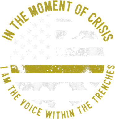 Police And Fire 911 Dispatcher Thin Gold Line Flag Polo