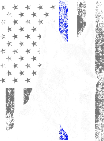 Thin Blue Line Flag K9 German Shepherd Police Dog Gift Men Baby Bodysuit