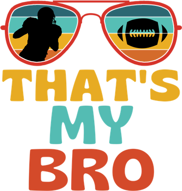 Football Thats My Bro Retro American Football Brother Cute Gift Women's T-Shirt