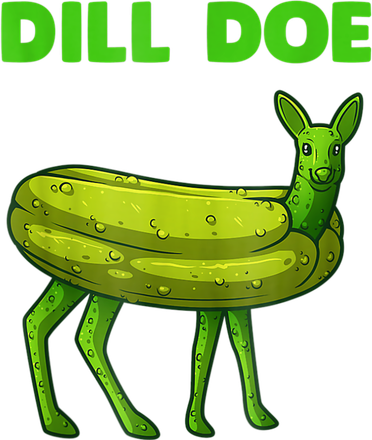 Funny Dill Doe Women Deer Green Dill Pickle Veggie Lover Baby Bodysuit