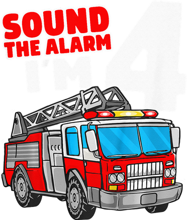 Fire Truck 4 Year Old Firefighter Four 4th Birthday Baby Bodysuit