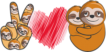 Peace Love Sloth funny Sloth Lover Toddler Hoodie