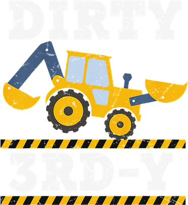 funny Construction Truck 3rd Birthday Excavator 3 Digger Doddie Hoodie
