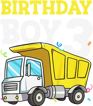 Birthday 3 Three Construction Truck 3rd Birthday Toddler Sweatshirt
