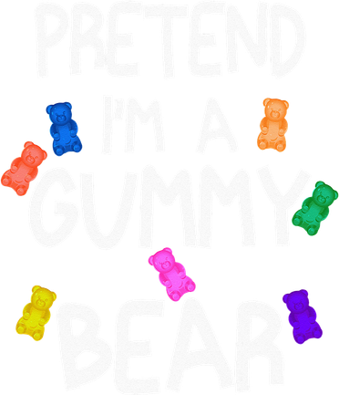 Pretend I'm A Gummy Bear Tee Funny Lazy Halloween Costume Kids Hoodie