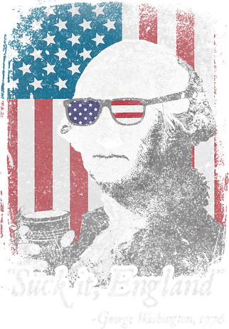 Suck It England Funny 4th of July George Washington 1776 Coaster