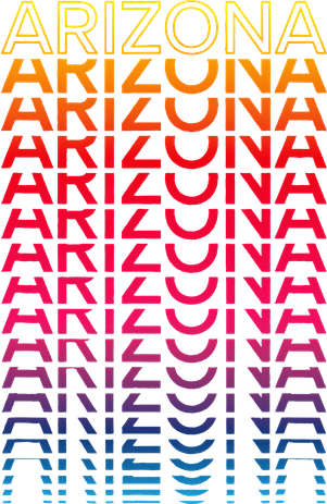 Retro USA Colorful State - Nostalgic Arizona Hoodie