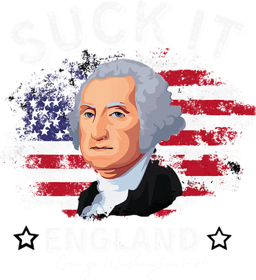 Suck It Funny England 4th of July George Washington Coaster