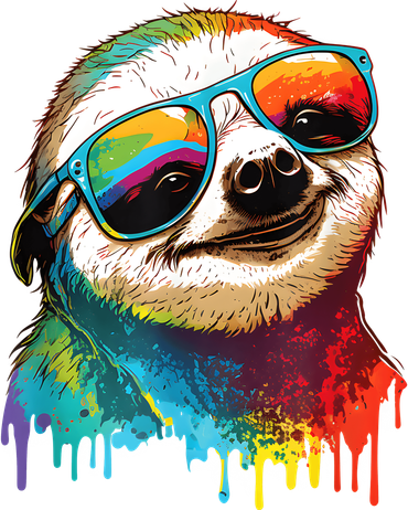Sloth Colorful Sloth Outfit Sloth Lover Kids Hoodie