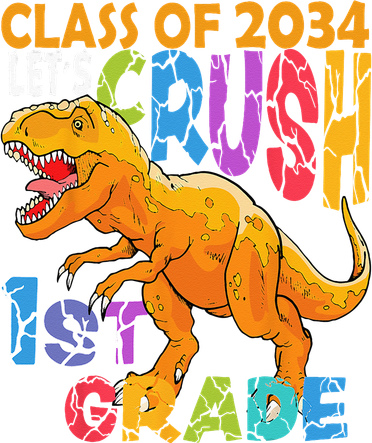 Ready Crush 1st Grade Dinosaur First Back To School Boy Button